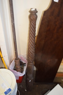 Lot 705 - Hardwood bed post
