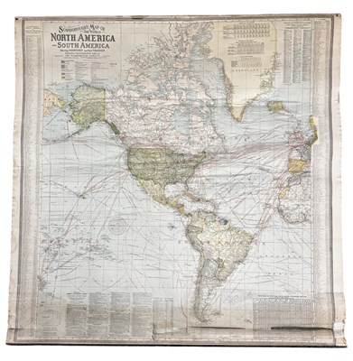 Lot 1196 - Scarborough’s Map of the Word NORTH AMERICA...