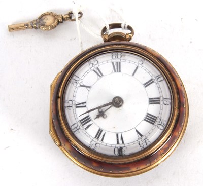 Lot 229 - A tortoiseshell pair case silver fusee pocket...