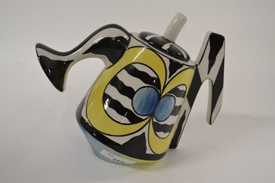 Lot 260 - A Lorna Bailey teapot with geometric design