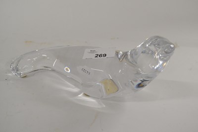 Lot 296 - A glass model of a seal, 20cm long