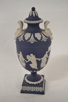 Lot 271 - A Wedgwood vase, 20th Century, the blue ground...