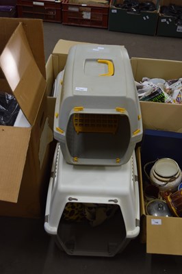 Lot 745 - TWO PLASTIC PET CARRIERS