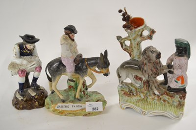 Lot 282 - Group of Staffordshire wares including a model...