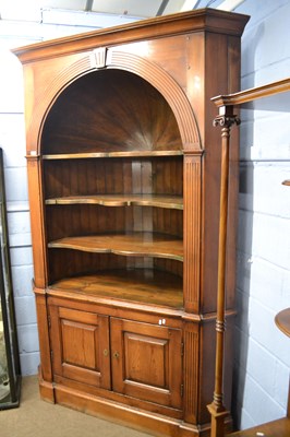 Lot 500 - A large Georgian barrel back pine corner...