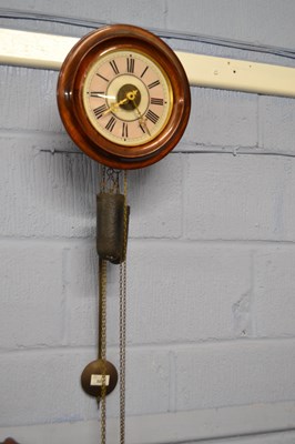 Lot 505 - A 19th Century postmans alarm type wall clock...