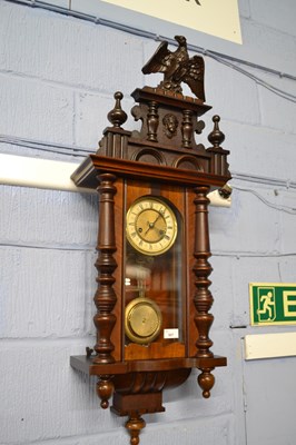 Lot 510 - Late 19th Century Vienna style wall clock with...