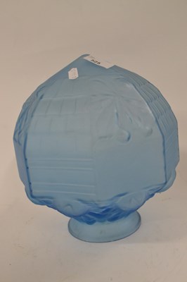 Lot 525 - An Art Deco style blue frosted glass light...