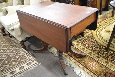 Lot 536 - A Georgian mahogany pedestal Pembroke table...