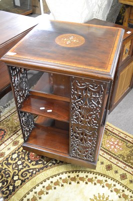 Lot 538 - An Edwardian mahogany and inlaid revolving...