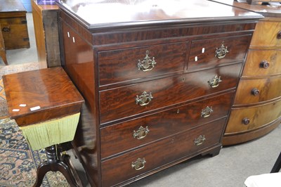 Lot 547 - A Georgian mahogany chest of two short over...