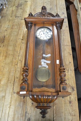 Lot 563 - A late 19th Century Vienna style wall clock...