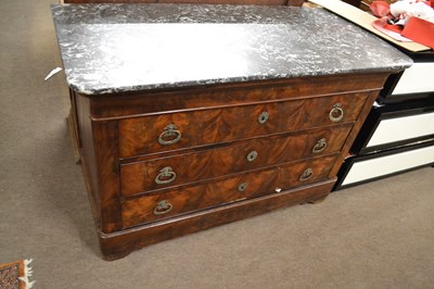 Lot 564 - A 19th Century French mahogany and grey marble...