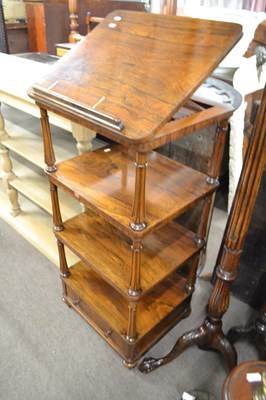 Lot 591 - A Victorian rosewood combination what not and...