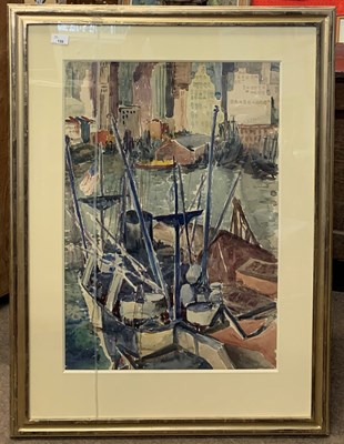 Lot 48 - Contemporary, Post Impressionist, harbour /...