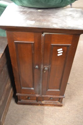 Lot 545 - A small Victorian cupboard with two panelled...