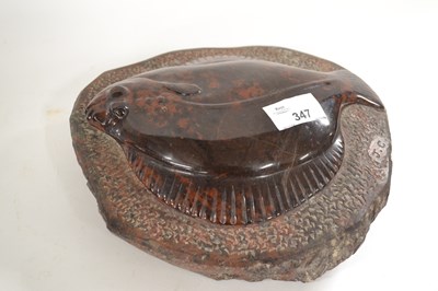 Lot 347 - John Carlyon (1917-1982) - A carved serpentine...