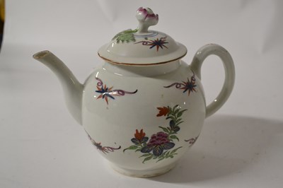 Lot 352 - An 18th Century Worcester porcelain teapot...