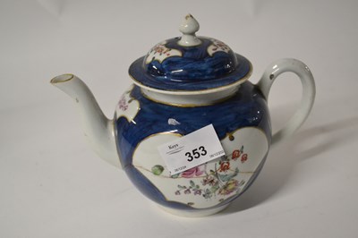 Lot 353 - An 18th Century Liverpool porcelain teapot,...