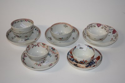 Lot 387 - A group of English porcelain tea bowls and...