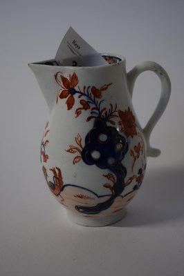 Lot 397 - A Lowestoft porcelain sparrow beak jug with...