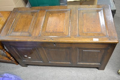 Lot 610 - An 18th Century and later oak coffer of...