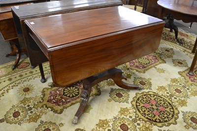 Lot 590 - A George IV mahogany pedestal Pembroke table...