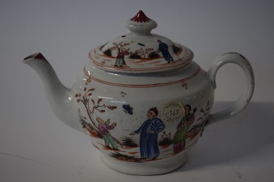 Lot 411 - A late 18th Century Newhall teapot with the...