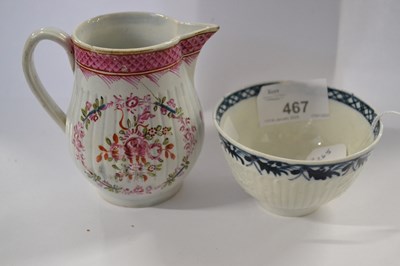 Lot 467 - A Liverpool tea bowl,together with a pearlware...