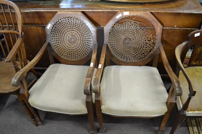 Lot 638 - A pair of early 20th Century armchairs,...