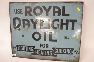 Lot 662 - A vintage double sided enamel sign advertising...