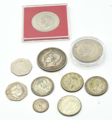 Lot 258 - Small pack British coinage inc three crowns