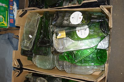 Lot 803 - ONE BOX HEAT FLATTENED GLASS BOTTLES