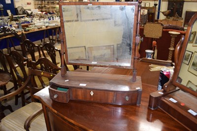 Lot 303 - A Georgian mahogany dressing table mirror with...