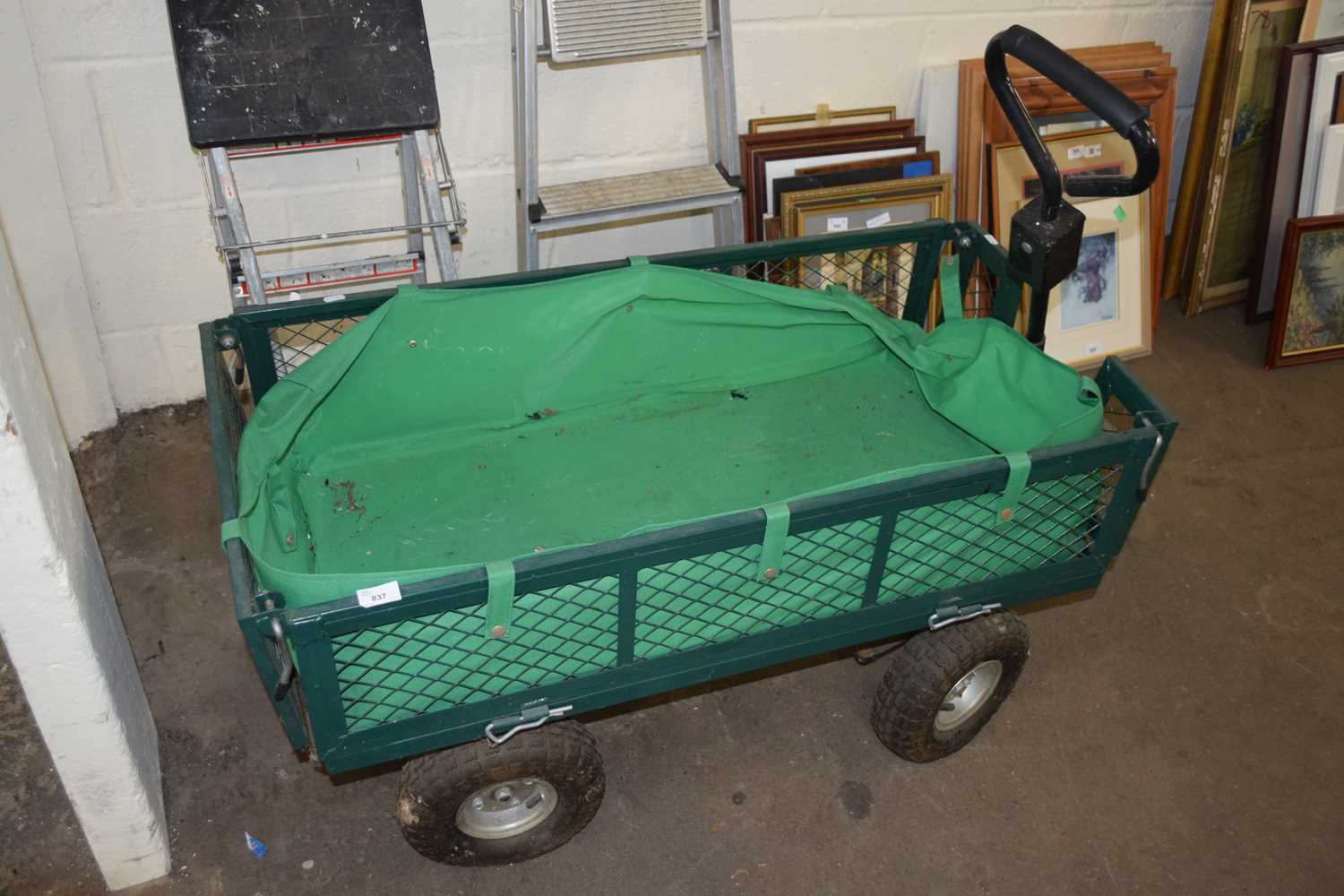 Lot 837 METAL GARDEN TROLLEY