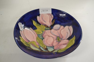 Lot 320 - A Moorcroft Magnolia pattern circular pedestal...