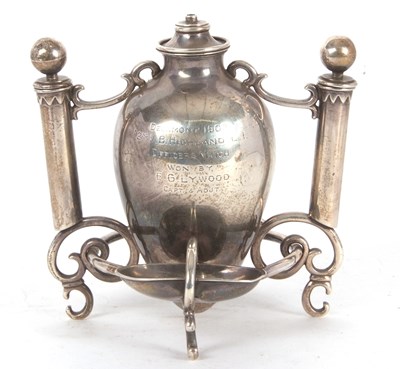 Lot 51 - Late Victorian Silver table lighter...