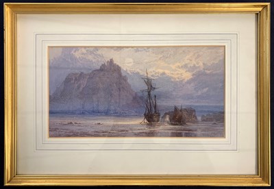 Lot 26 - H.Ward (British,19th century), Moonlit coastal...