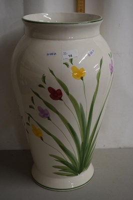 Lot 14 - A large modern ceramic floral decorated vase