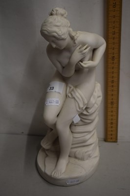 Lot 33 - Parian ware figure (cracked to plinth)