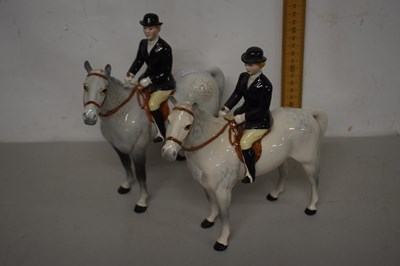 Lot 39 - Two Beswick models of horse and rider