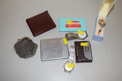 Lot 115 - Mixed Lot: Wristwatches, cigarette cases,...