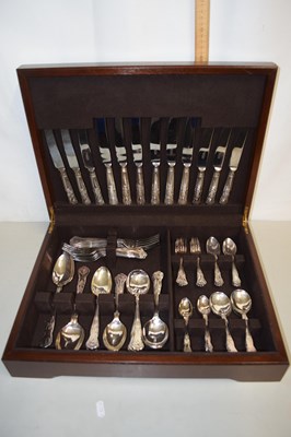 Lot 141 - A canteen of Sheffield silver plated cutlery...