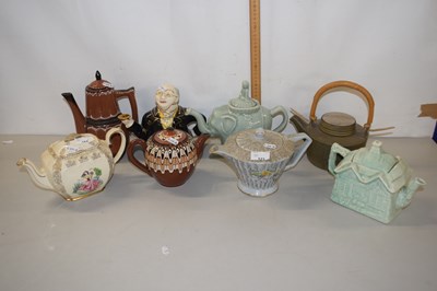 Lot 123 - Collection of eight various decorative teapots