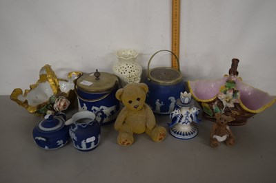 Lot 169 - Mixed Lot: Jasper ware biscuit barrels,...