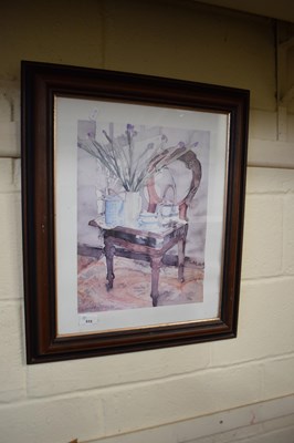 Lot 515 - Richard Ackerman still life print, framed and...