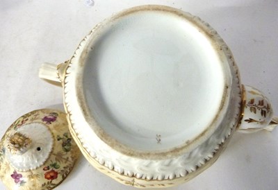 Lot 124 - Mid 19th century English porcelain tea pot...