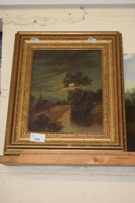 Lot 204 - Late 19th Century oil on board study of a...