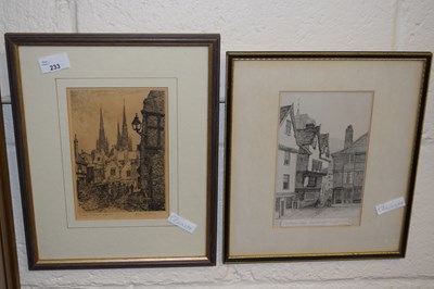 Lot 233 - Two coloured prints St Peters Steps, Norwich...