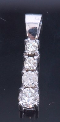 Lot 181 - Modern diamond pendant featuring four...